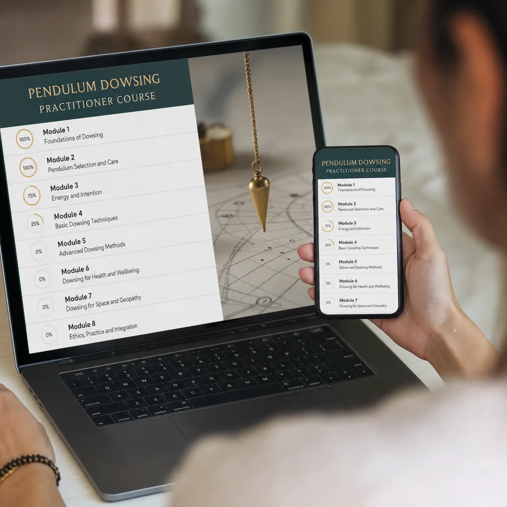 The complete course: 8 modules and 42 lessons in the Pendura platform