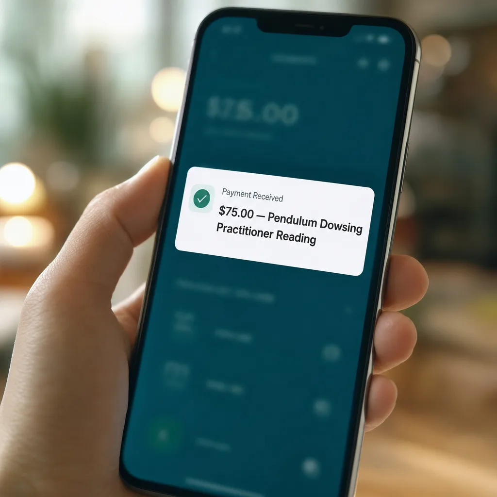 Your first paid reading: payment received on the reader's phone